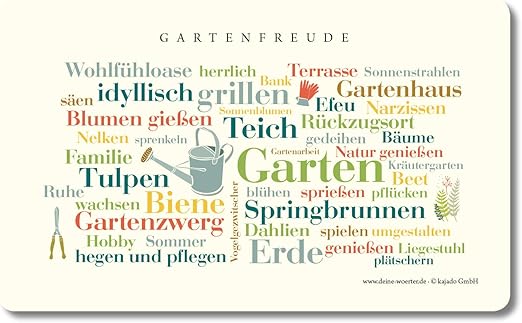 Fruhstucksbrettchen Garten Worter Tagcloud Mit Wortern Rund Um Den Garten Eine Schone Geschenkidee Amazon De