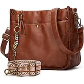 Worldlyda Crossbody Bags for Women Soft Trendy Vegan Leather Shoulder Handbags and Purses for Women Tote Hobo Satchel