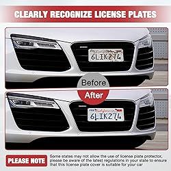 License Plate Protector 2 Pack, Clear License Plate