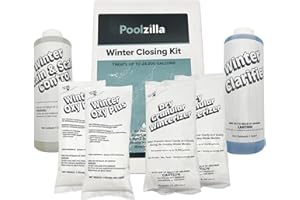 Poolzilla 24,000 Gallon Winterizing Kit, Closing Kit for Above and In-Ground Pools, Includes 1 Qt. Winter Clarifier, 1 Qt. Winter Control, 2 Lbs Winter Shock, 2 Lbs Winterizer