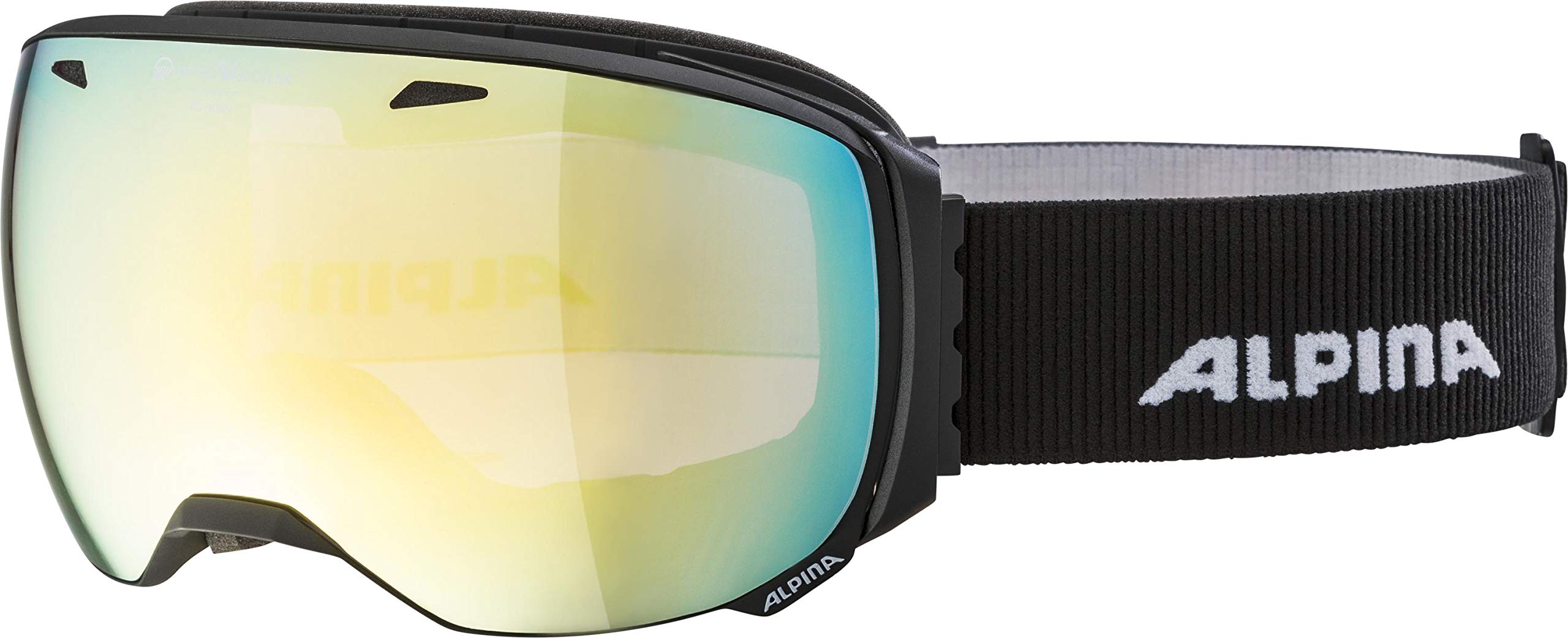 ALPINA Unisex - Adult, BIG HORN QVMM ski goggles, black matt, One Size