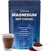 Magnesium Hot Cocoa Powder Mix | Superfood Sleep Powder with 10 Mushrooms, Magnesium Glycinate & L-Theanine | Plant-Based, Keto-Friendly | Calm, Longevity & Nootropic Nutrient Support, 10.58 OZ