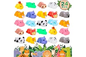 TOANWOD 24 PCS Mini Mochi Squishy Toys for Party Favors, Kawaii Fidget Toys for Stress Relief , Sensory Toys Desk Pets for Kids, Goodie Bag Stuffers for Kids Birthday
