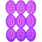 LALAFINA Massage Bar Soap Molds, 9 Cavities Silicone Soap Mold Handmade Hair Brush Shampoo Bar Trays for DIY Making