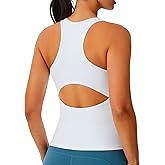 JOYSPELS Womens Workout Tops Open Back Racerback Tank Tops Sleeveless Yoga Athletic Running Shirts