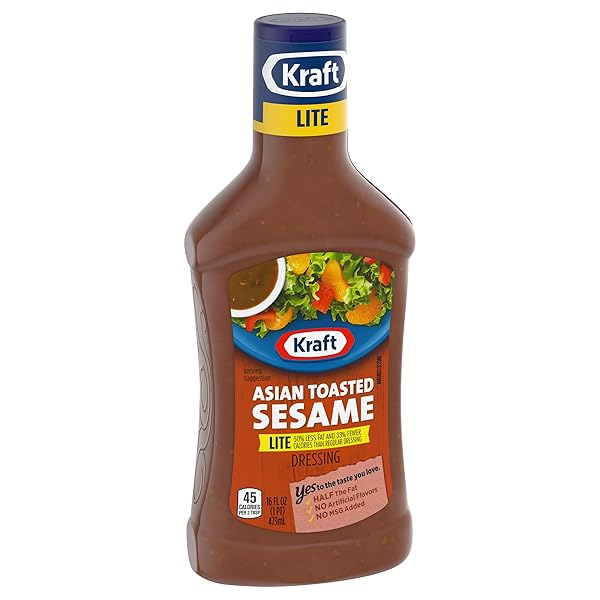 KRAFT REDUCED FAT ASIAN TOASTED SESAME DRESSING, 16 FL OZ BOTTLE