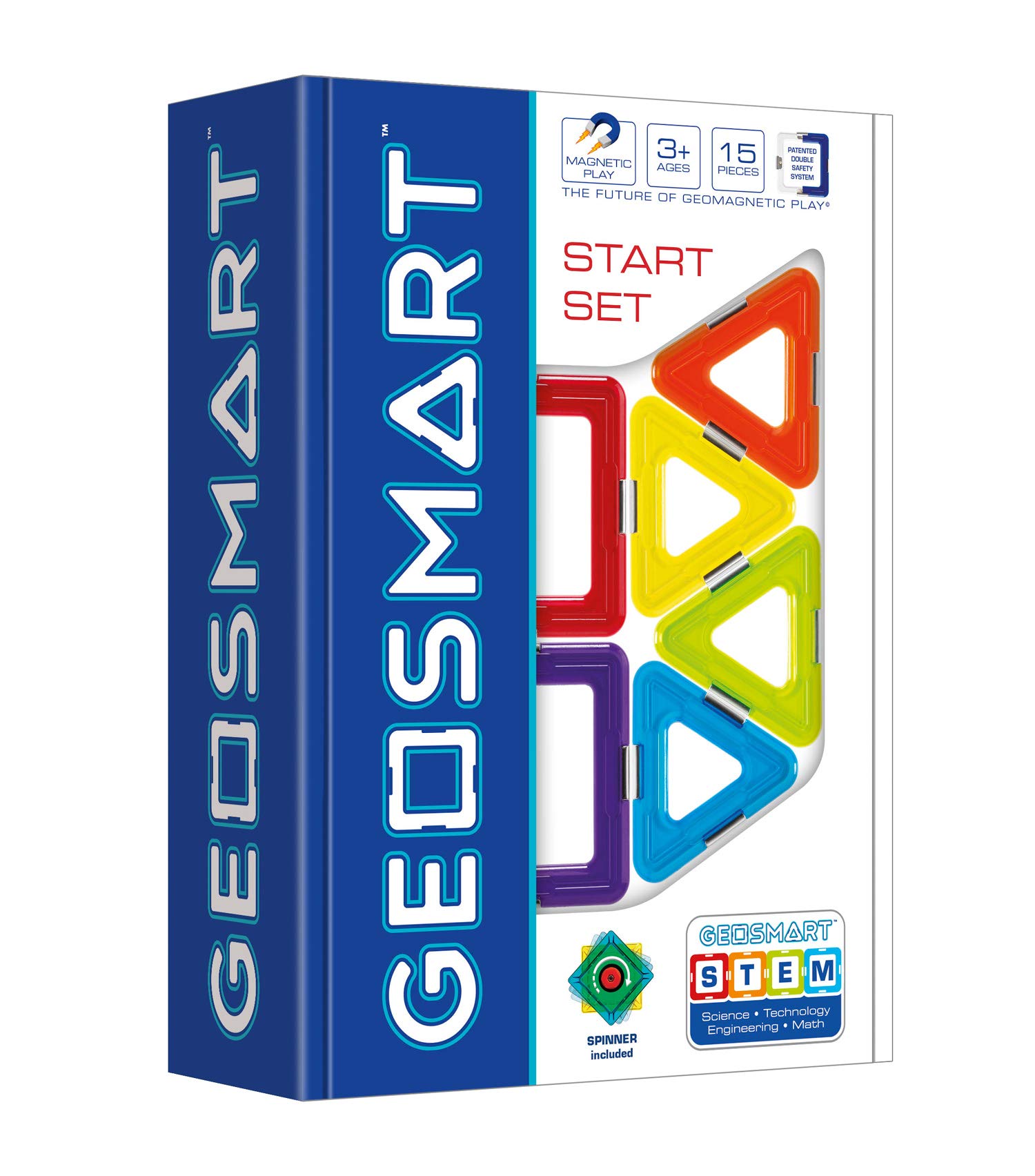 GeoSmart - Start Set, Magnetic Construction Set, 15 pieces, 3+ Years