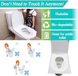 MAIYADUO 60PCS Disposable Toilet Seat Covers Flushable Travel Kids Adults view 2