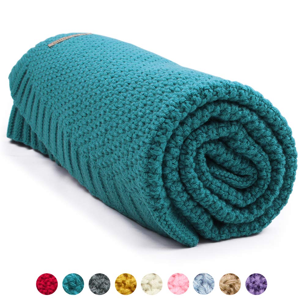 mimixiong Baby Blanket Knit Toddler Blankets for Boys and