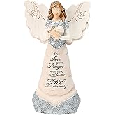 Pavilion- Anniversary - 6" Angel Holding Heart,Beige