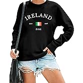 VILOVE St. Patrick’s Day Sweatshirt Women: Shamrock Sweatshirt Lucky Pullover Funny Luck Long Sleeve Tops