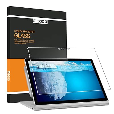 Megoo Screen Protector for Surface Book 23 15 Inch, Tempered GlassEasy InstallationScratch resistant, Compatible with Microsoft Surface Pen &amp;hellip