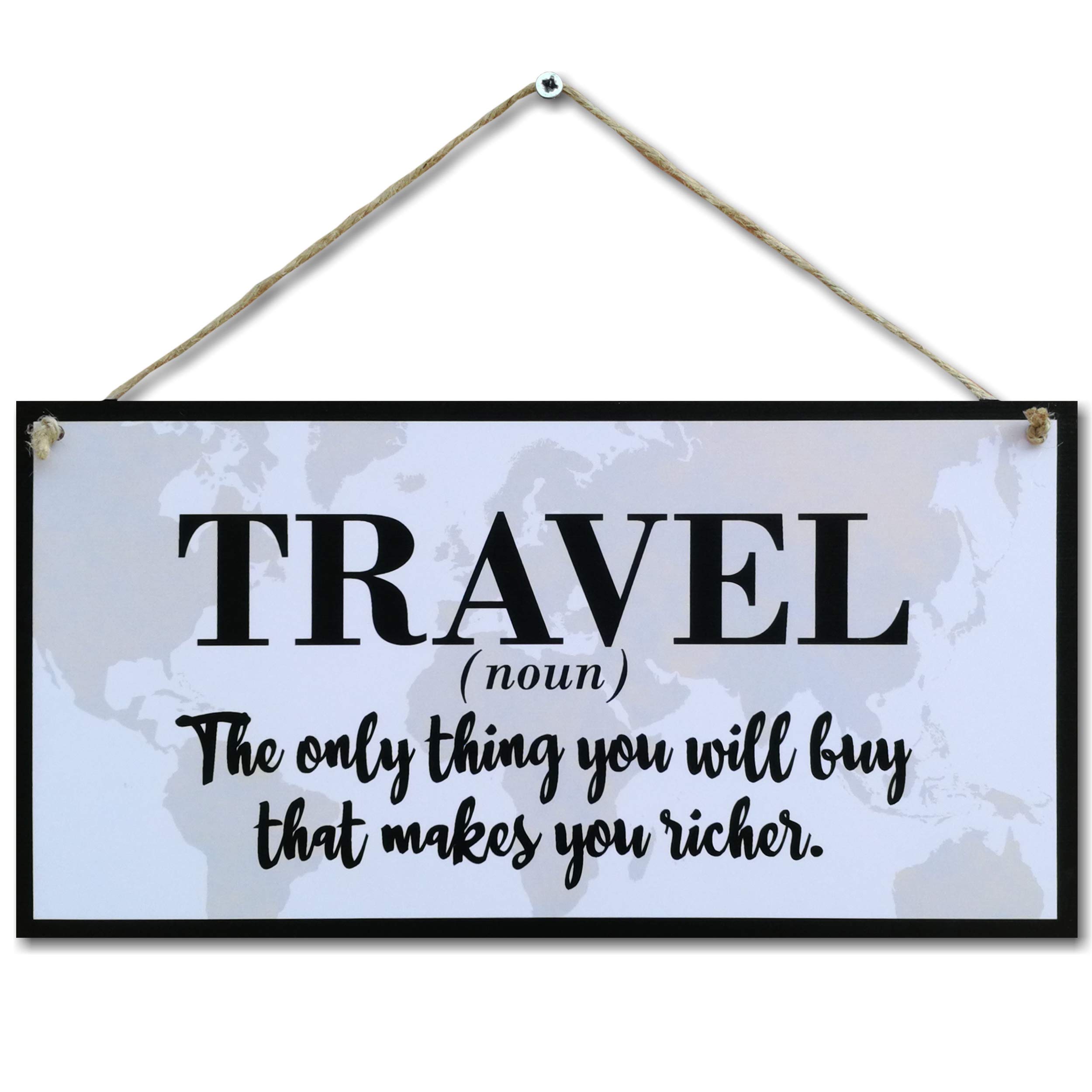 CARISPIBET Travel home signs house decorative plaque home and kitchen decoration sign inspirational wall art decorative welcome signs 6" x 12"