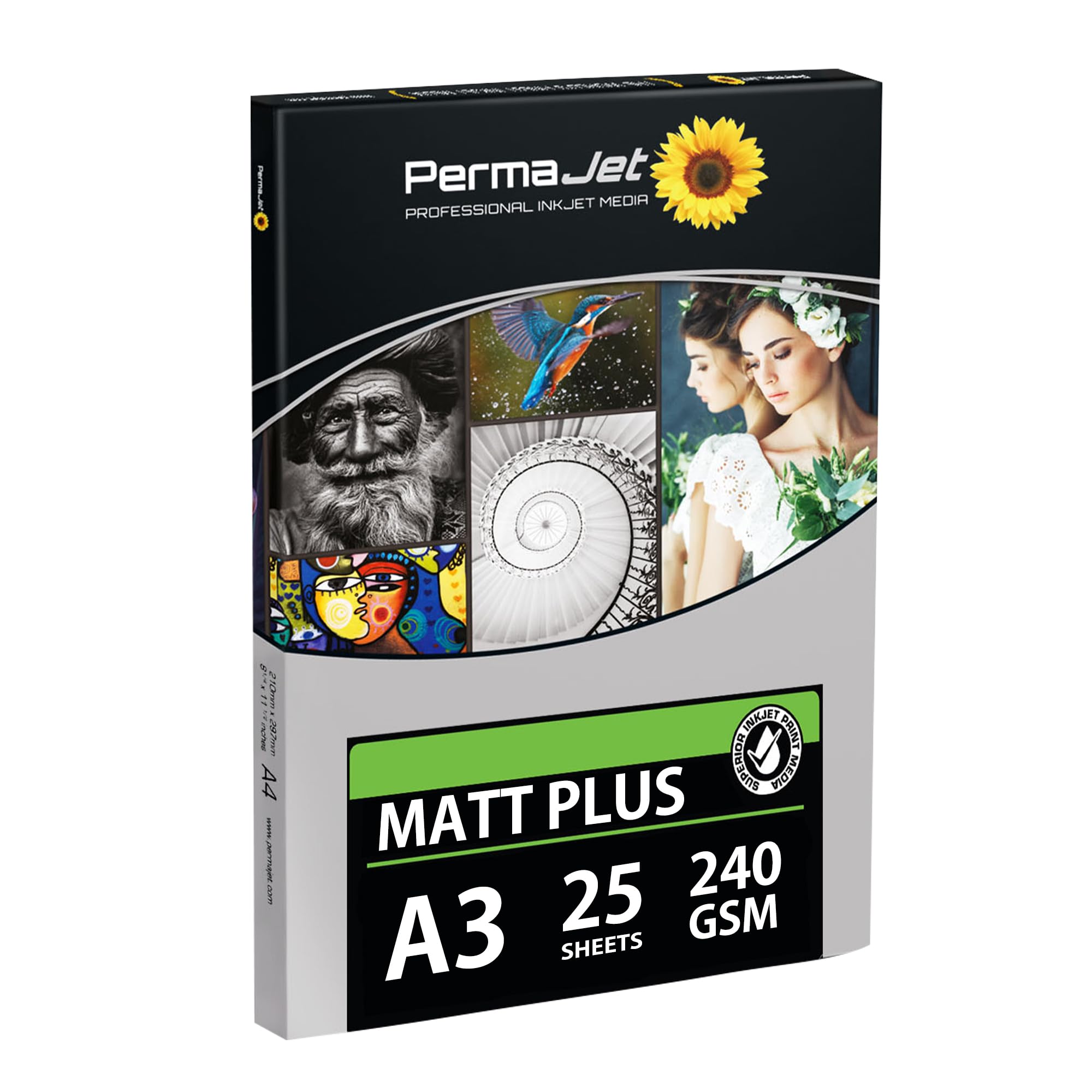 PermaJet Matt Plus 240gsm | A3 25 Sheets | Inkjet Matt Printer Photo Paper