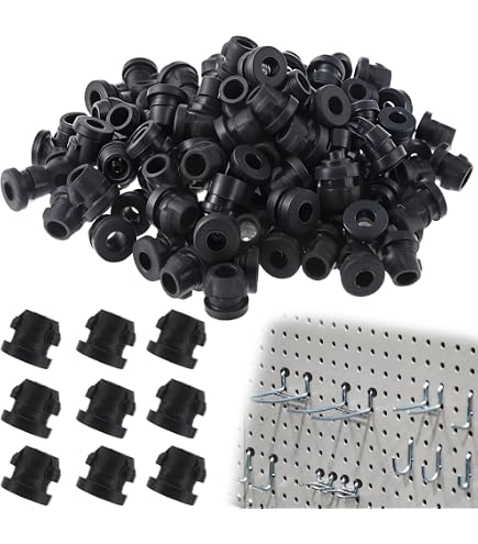 100pcs Pegboard Hook Protector Caps - 4mm Inner Dia Rubber Tip Covers For Organizer Hooks, Black - View #3