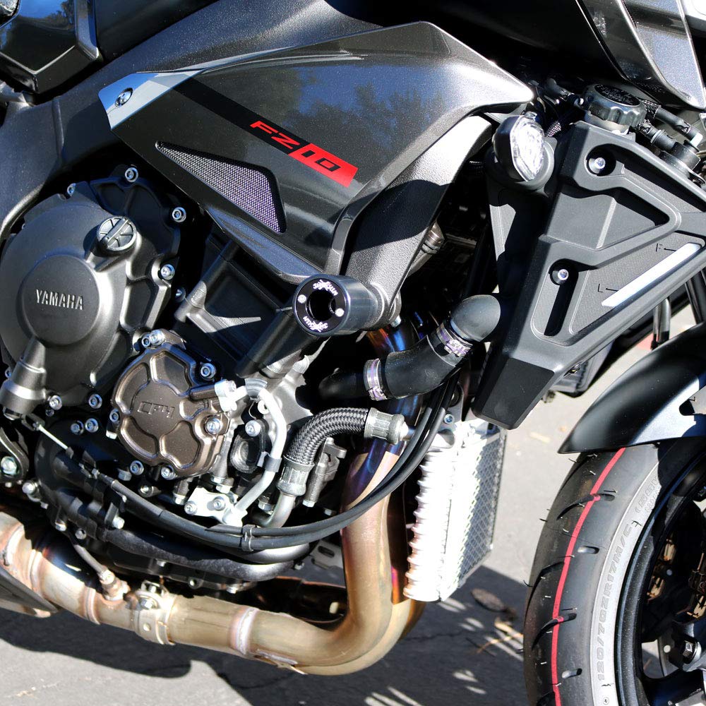 White OES Carbon Frame Sliders 2017 2018 2019 Yamaha YZFR6 R6 No Cut