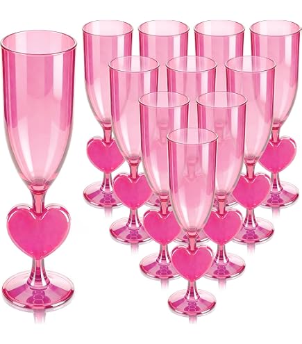 Calice Flute Nero Per Champagne Con Glitter A Cuori Rossi E Strass - Ideale Per San Valentino, Matrimonio, Anniversario, 24 Cm