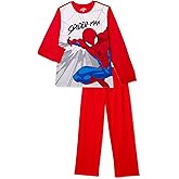Marvel Boys' Spiderman 2 Piece Pajama Sleepwear Set (Small 6-7) Red