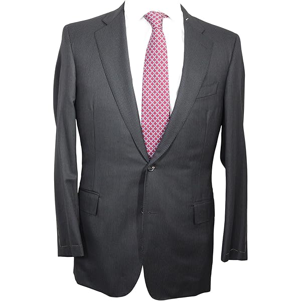 Brooks Brothers Madison Charcoal Gray Striped Suit Size 41