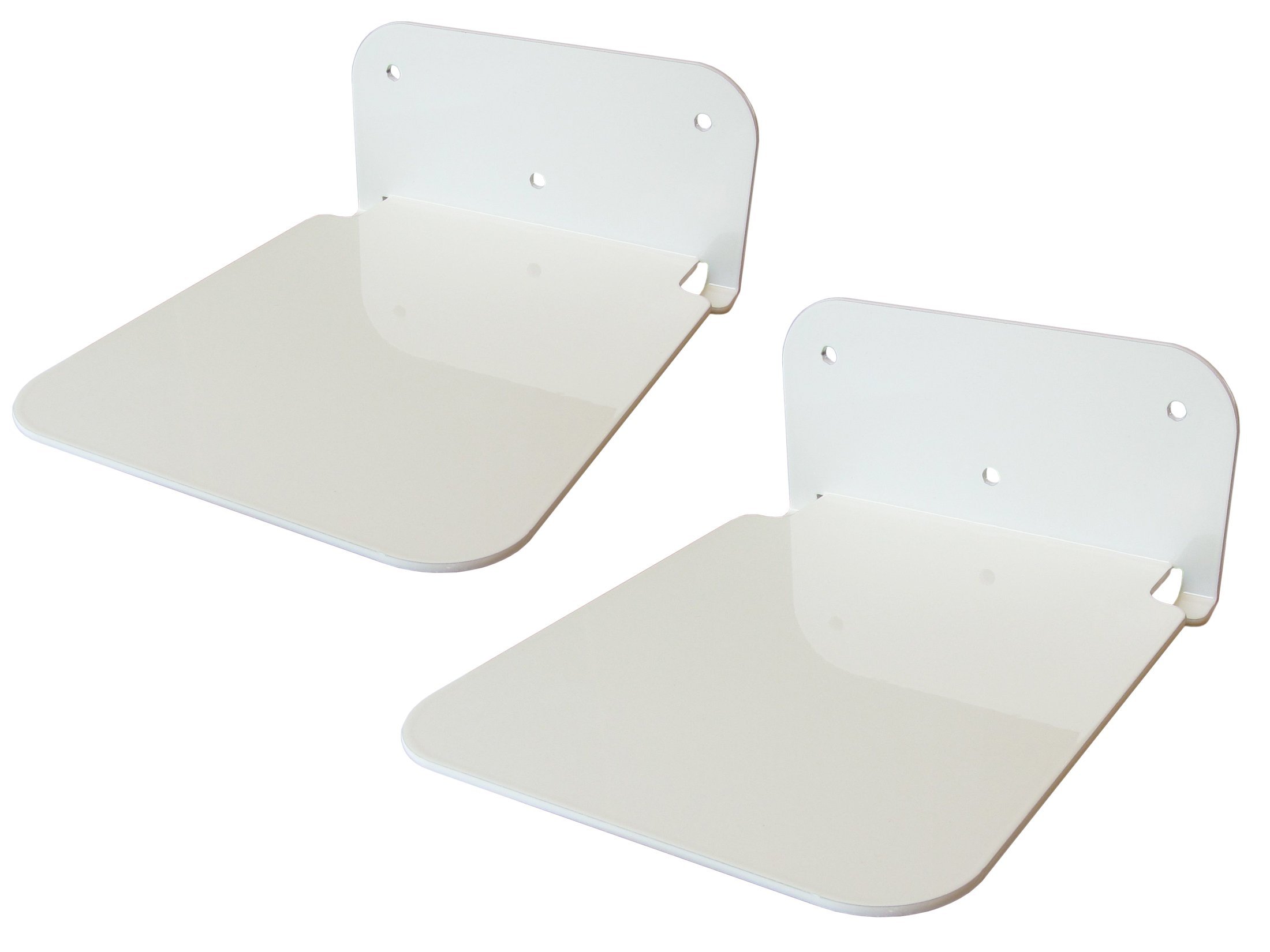 Galleksa Invisible Concealed Floating Metal Bookshelf Wall Mounted Storage for Home Room Creative Decoration Book Display (2 - Pack, White)