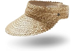 HEMLOCK HAT CO. Hemlock Straw Visor for Women | Packable Beach Sun Visor | Sun Protection | One Size
