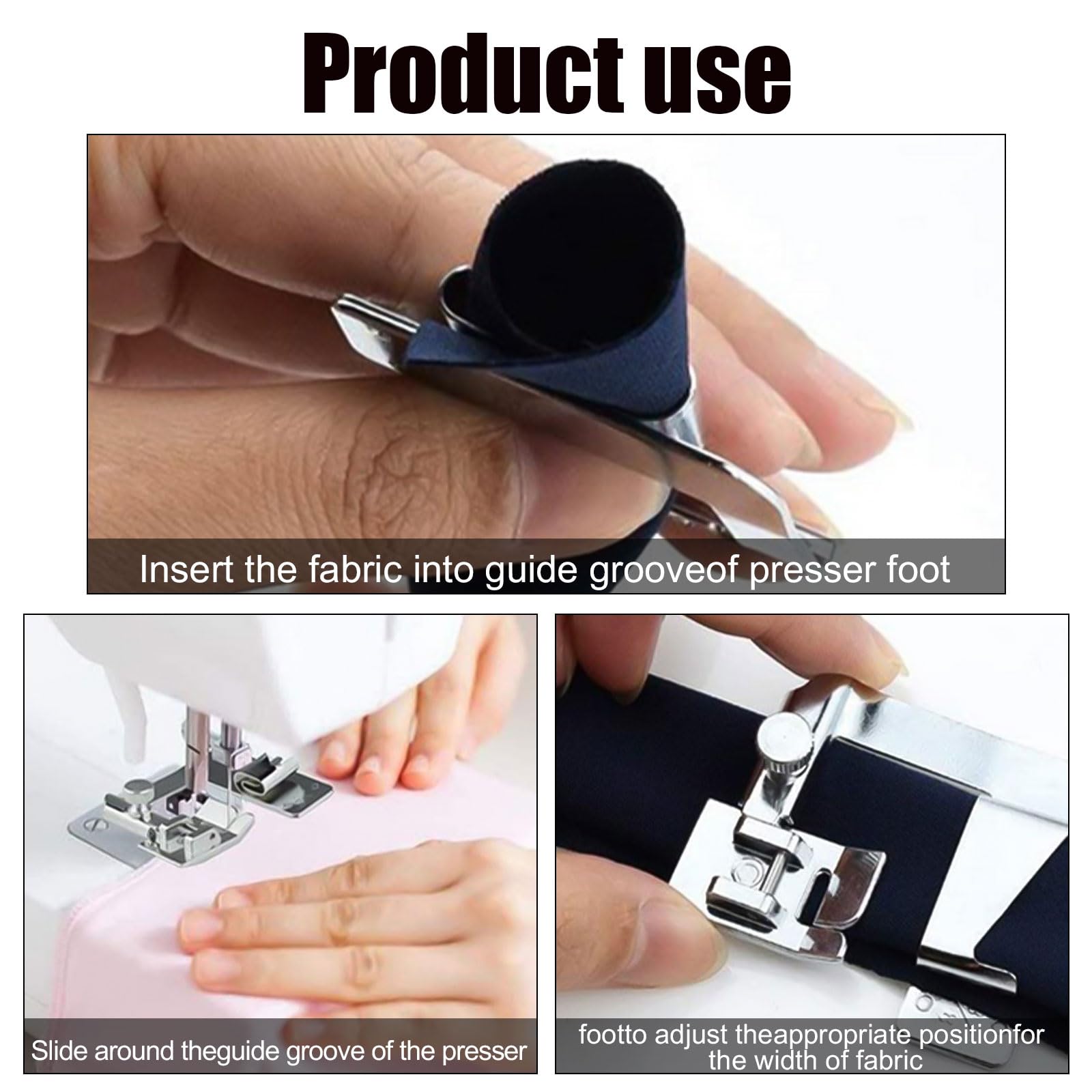 7 Pcs Rolled Hem Presser Foot, Hemming Foot Kit for Sewing Rolled Hemmer Presser Foot for Household Multifunctional Sewing Machine