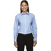 Devon & Jones Ladies' Crown Woven Collection™ Banker Stripe S FRENCH BLUE