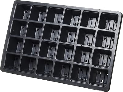 Bosmere N256 24 Cell Seed Tray Inserts, Pack of 5, Black