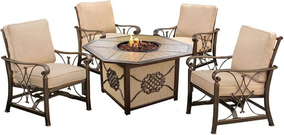 Amazon Com Cc Outdoor Living 5 Piece Porcelain Octagonal Gas