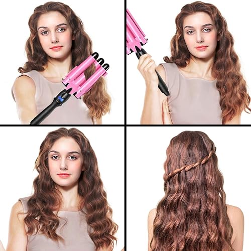 Hair Curling Iron inch Barrel Hair Crimper Ceramic Temperature
