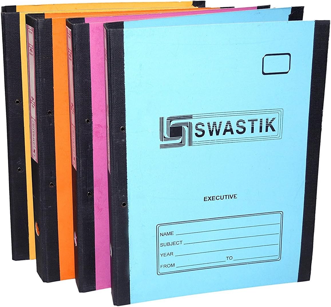 RangTeq 4Pcs Paper Cobra Files with Spring Inside Document Holder Color May Vary