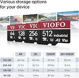 VIOFO 128GB Industrial microSD Card U3 A2 V30 4K Dash Cam High Speed w/ Adapter view 4