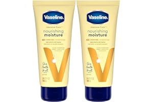 Vaseline Lotion, Intensive Care Nourishing Moisture 2-Pack – Moisturizer with Oat Extract + Ultra-Hydrating Lipids for Healing Extremely Dry Skin, 3.4 Oz Ea