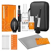 K&F CONCEPT 25-1 Professional Camera Cleaning Kit for DSLR Cameras with Full Frame Sensor Cleaning Swabs/60&20ML Lens Cleaner/Cleaning Wipes/Camera Blower/Lens Brush/Microfiber Cloths/Carrying Case