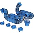 DUMPMAN 20 FT RV Sewer Hose Kit, Sewer Hose for RV Camper - Includes 2 Attachable 10 ft Sewer Hose with Swivel Fitting, 90 Degree Clear View Sewer Adapter, and 4 Storage Caps