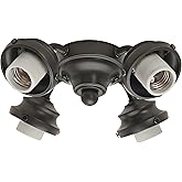 Hunter Four Light Bronze Fitter for Ceiling Fan - Ceiling Fan Light Kit Base & Replacement, Compatible with Hunter & Casablan