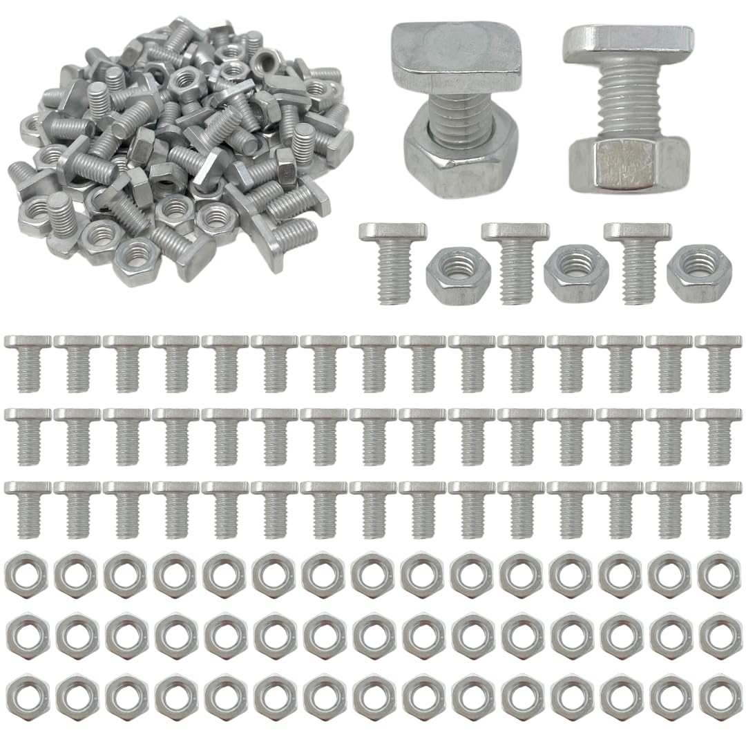 50 Cropped Head Aluminium Greenhouse Nuts & Bolts Genuine Elite Greenhouses Parts