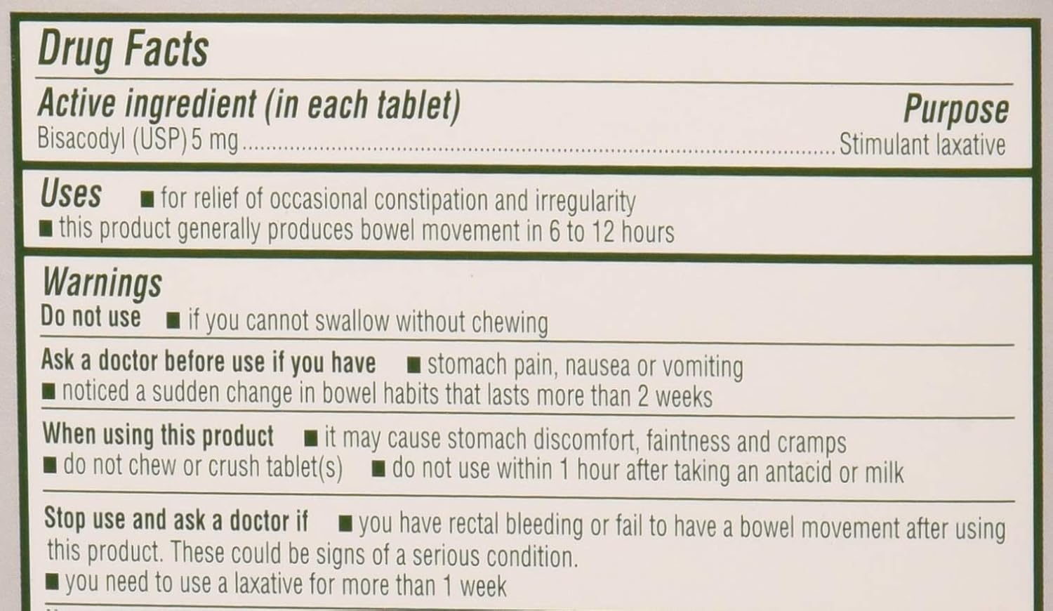 Dulcolax Laxative 25 Tablets: Health & Personal Care