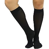 ToBeInStyle Women’s Opaque Knee High Nylon Fashion Socks Solid & w/Front Satin Bow