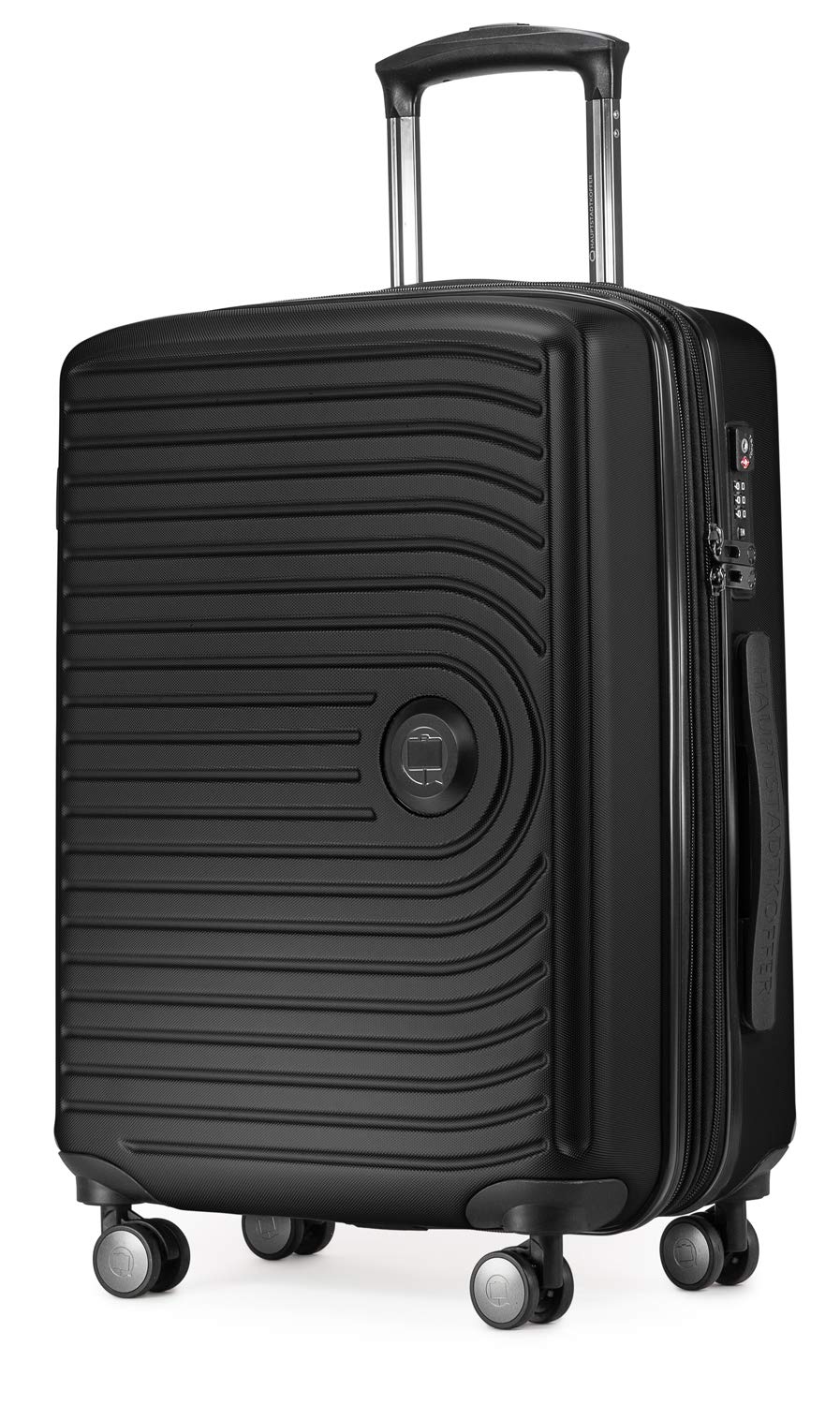 Hauptstadtkoffer - MITTE - Hand Luggage 55x40x23 cm, Cabin Trolley with Extension, TSA, 4 Double Wheels, 55 cm, 55 liters, Black