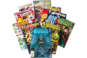 SCS DIRECT DC Ultimate Comic Book Gift Set- 10 Different DC Issues Including one Guaranteed Batman Issues - Kid/Adult Friendly w No Inappropriate Content- Birthday for Superman, Flash, Bat Man Fans