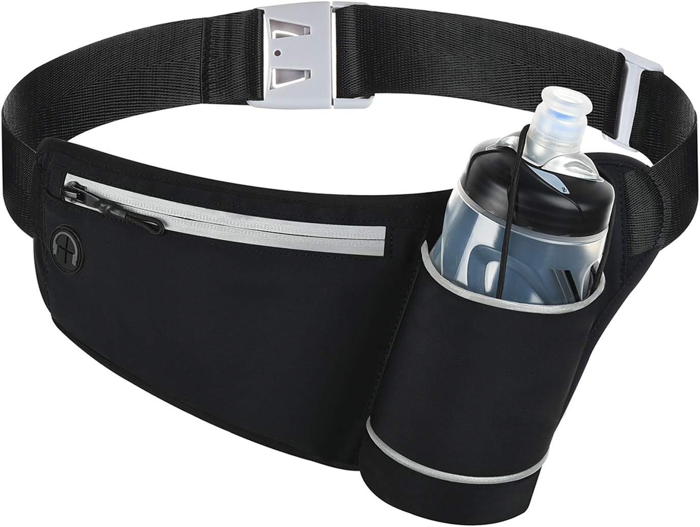 Amazon ChangYou ランニングウエストパック ベルトバッグ ウォーターボトルホルダー付き 反射ファニーパック ジョギング