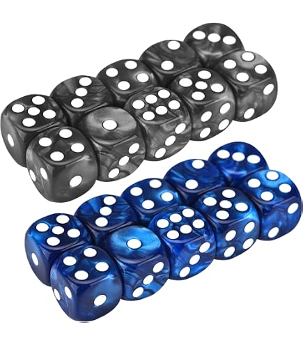 Set 12 Dadi Chessex D6 Mimetici Urbani – Dadi A Sei Facce Da 16 Mm, Maculati Grigio, Blocco CHX 25728, Nuovi