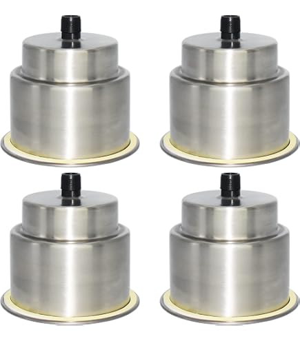Hoffen 316 Stainless Steel Folding Cup Holder (Pair) - Adjustable For Boats, RV, Car & Marine Use - Corrosion Resistant
