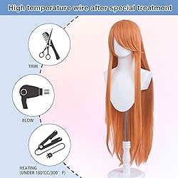 UTIEHD 100cm / 40 Inch Long Wig, Universal Anime