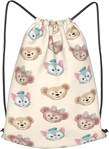 Amazon サイズ選択可 ダッフィー シェリーメイ ジェラトーニ ナップサック ジムサック スポーツバッグ 体操着入れ 防水 大容量 部活 遠足 アニメ キャラクター グッズ Panmax シューズ バッグ