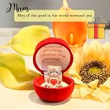 ERWEI Crystal Bear Gift Box for Mum Crystal Figurine 6cm Mom Gift view 3