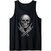 Rock &amp; Rock Music, Rock On &amp; Rock Hand | Skull, Rocker Tank Top