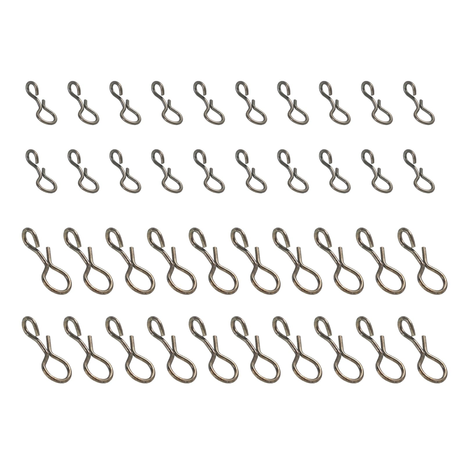 PATIKIL 0.22"/ 0.41" Fly Fishing Snaps, 100 Pack Stainless Steel Quick Change No Knot Fast Snap Lure Connector for Jigs Lures Fishing Clips Freshwater Saltwater, Black (Size: S/M)