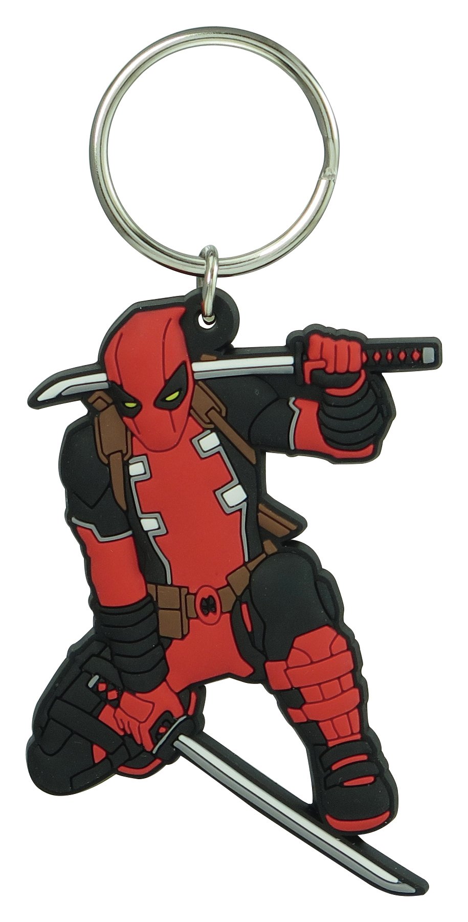 Marvel Deadpool Soft Touch PVC Key Ring Key Accessories Multicolor, 3"